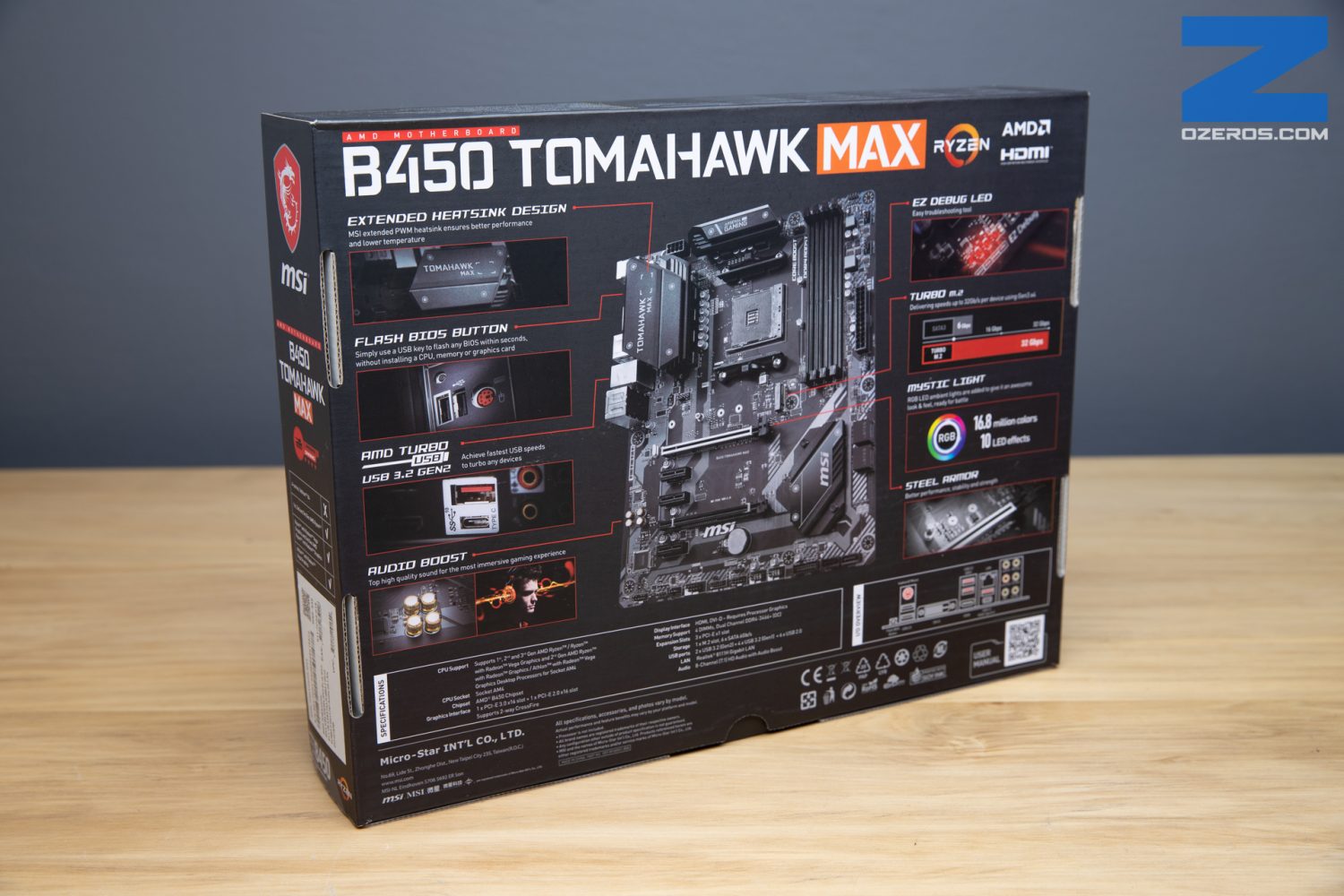 Review: Placa Madre MSI B450 Tomahawk MAX - OZEROS